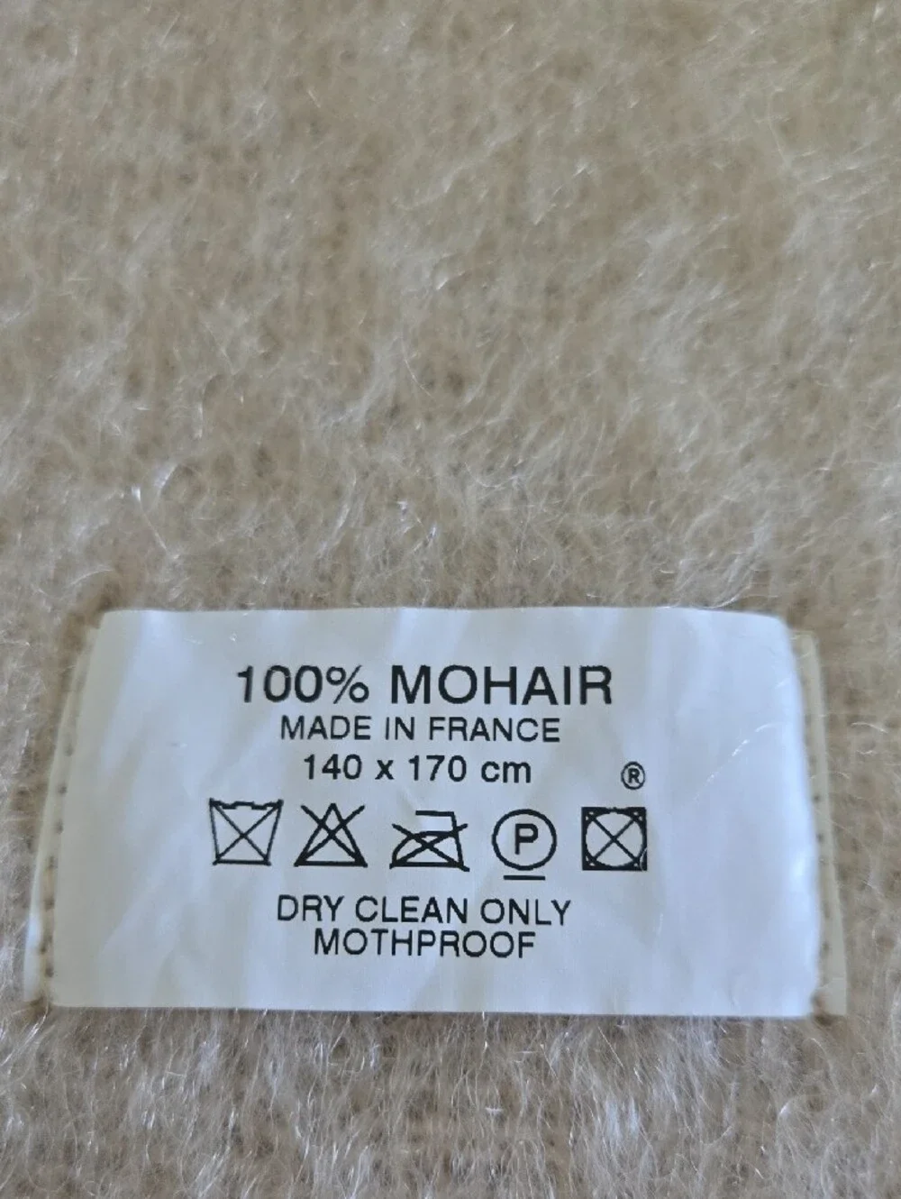 Yves Delorme 100% Mohair Throw